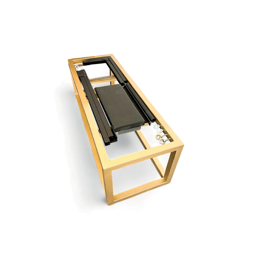 Mobilier BDSM : Banc des tentations dissimulable couleurs or et noir